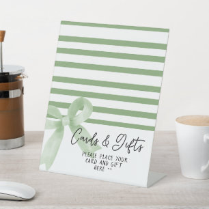 Expositor En L Tarjetas y regalos de arco verde de acuarela lindo