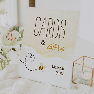 Expositor En L Tarjetas y regalos de Baby Shower Bumble Bee