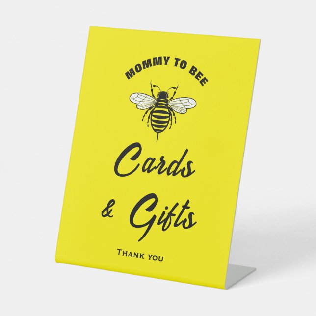 Expositor En L Tarjetas y regalos de baby shower de Mommy To Bee  (Anverso)
