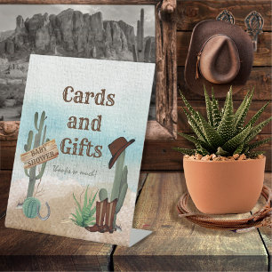 Expositor En L Tarjetas y regalos de Baby Shower occidentales par