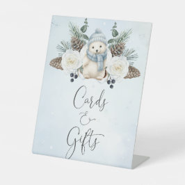 Expositor En L Tarjetas y regalos de Baby Shower Polar Bear Boy