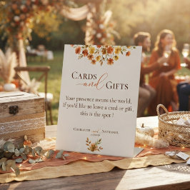 Expositor En L Tarjetas y regalos de boda Boho Terracotta Wildflo