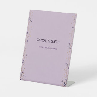 Expositor En L Tarjetas y regalos de boda celestiales de lila edi