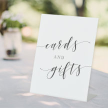 Tarjetas y regalos de boda con caligrafía moderna