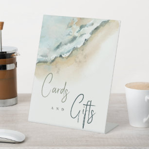 Expositor En L Tarjetas y regalos de boda de arena y de playa cos