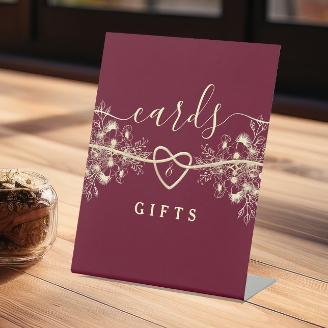 Expositor En L Tarjetas y regalos de boda de Borgoña (Subido por el creador)