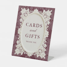 Tarjetas y regalos de boda de encaje de marfil de