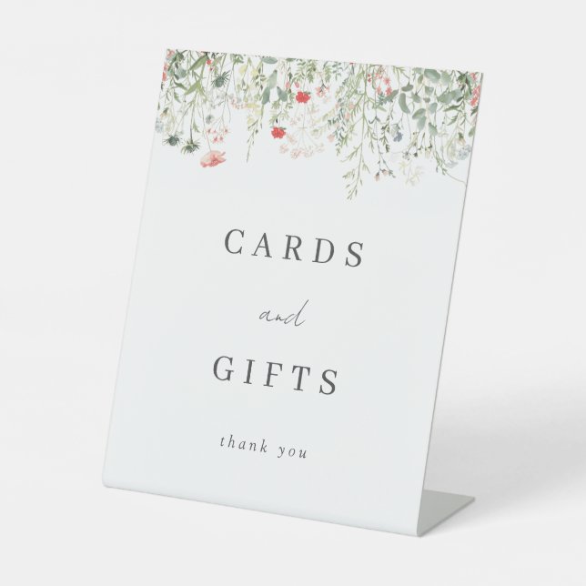 Expositor En L Tarjetas y regalos de boda de flores silvestres ac (Anverso)