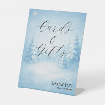 Tarjetas y regalos de boda de invierno mágico Letr