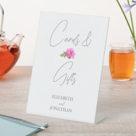 Expositor En L Tarjetas y regalos de boda minimalistas clásicos c
