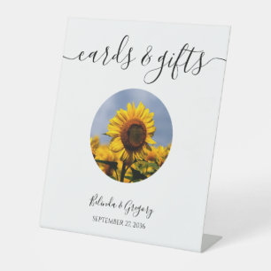 Expositor En L Tarjetas y regalos de boda rústica del cielo azul