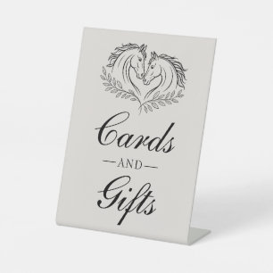 Expositor En L Tarjetas y regalos de boda rústicos elegantes con