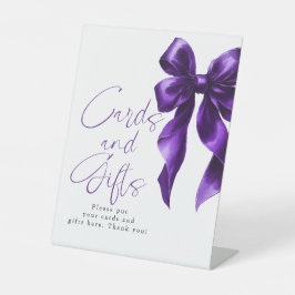 Expositor En L Tarjetas y regalos de color morado oscuro con duch
