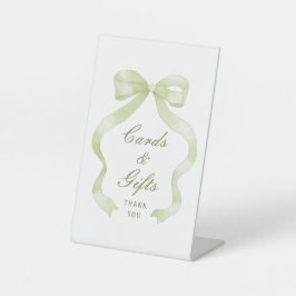 Expositor En L Tarjetas y regalos de elegante lazo verde