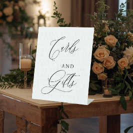 Expositor En L Tarjetas y regalos de escritura elegante para boda
