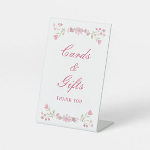 Expositor En L Tarjetas y regalos de flores rosas