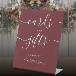 Expositor En L Tarjetas Y Regalos De Guión De Firma Rosada De Pal