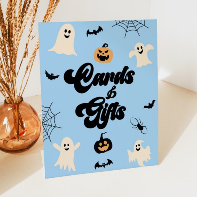 Expositor En L Tarjetas y regalos de Halloween azules espeluznant (Subido por el creador)