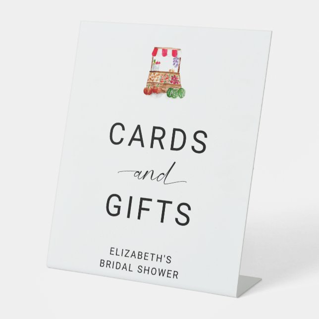 Expositor En L Tarjetas y regalos de la ducha de novia del mercad (Anverso)