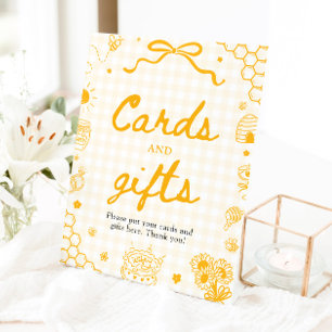 Expositor En L Tarjetas y regalos de la ducha nupcial de la abeja