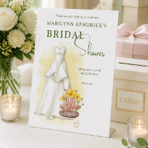 Tarjetas y regalos de la ducha nupcial floral amar