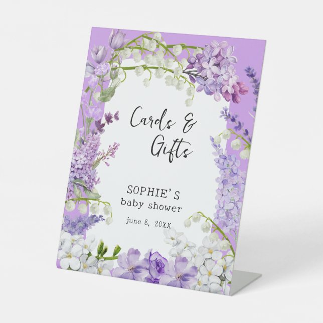 Expositor En L Tarjetas y regalos de Lavender Boho Florals (Anverso)