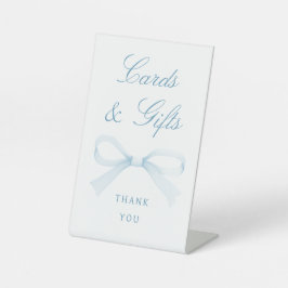 Expositor En L Tarjetas y regalos de lazo azul acuarela