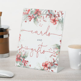 Expositor En L Tarjetas y regalos de lluvia de bayas de Navidad