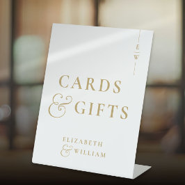 Expositor En L Tarjetas Y Regalos De Monograma Elegantes De Oro