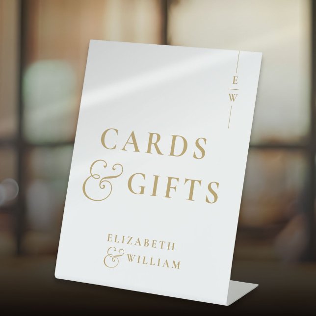 Expositor En L Tarjetas Y Regalos De Monograma Elegantes De Oro (Subido por el creador)