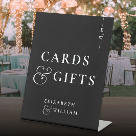 Expositor En L Tarjetas Y Regalos De Monograma En Blanco Y Negro