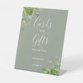 Expositor En L Tarjetas y regalos de verde salvia verde eucalipto