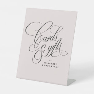 Expositor En L Tarjetas y regalos elegante ducha de bebé