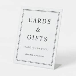 Expositor En L Tarjetas y regalos elegantes de boda