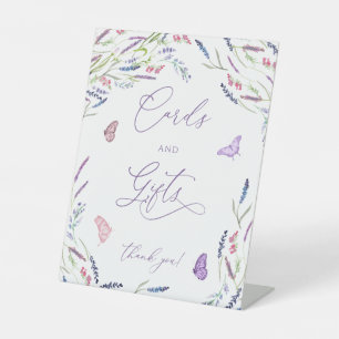 Expositor En L Tarjetas y regalos elegantes de lavanda de flores