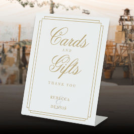 Expositor En L Tarjetas Y Regalos Elegantes De Oro De Arte Clásic