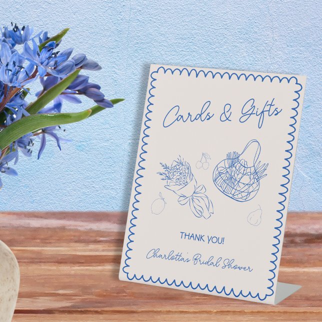 Expositor En L Tarjetas y regalos fuera del mercado Despedida de  (Cards & Gifts Off The Market Bridal Shower Pedestal Sign)