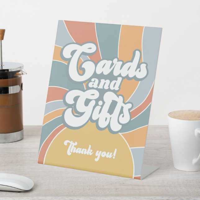 Expositor En L Tarjetas y regalos Groovy Retro Sunshine Baby Show (In Situ)