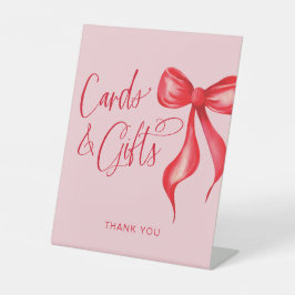 Expositor En L Tarjetas y regalos lazo rosa rojo