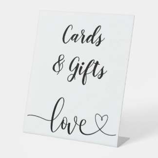 Expositor En L Tarjetas y regalos minimalistas en blanco y negro