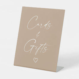 Expositor En L Tarjetas y regalos minimalistas neutros