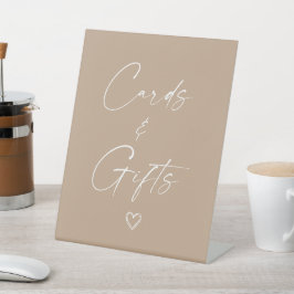 Expositor En L Tarjetas y regalos minimalistas neutros