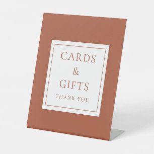 Expositor En L Tarjetas y regalos modernos clásicos de terracota