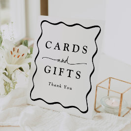 Expositor En L Tarjetas y regalos modernos con marco ondulado de