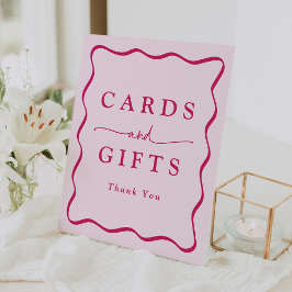 Expositor En L Tarjetas y regalos modernos con marco ondulado ros