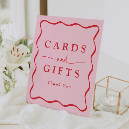 Expositor En L Tarjetas y regalos modernos con marco ondulado ros
