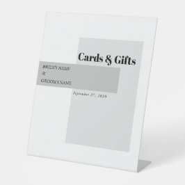 Expositor En L Tarjetas y regalos modernos de boda blanca y negra