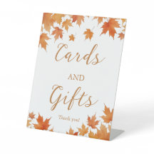 Tarjetas y regalos para baby shower de otoño