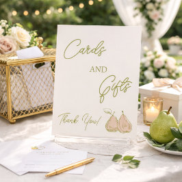 Expositor En L Tarjetas y regalos para la fiesta de boda de Perfe