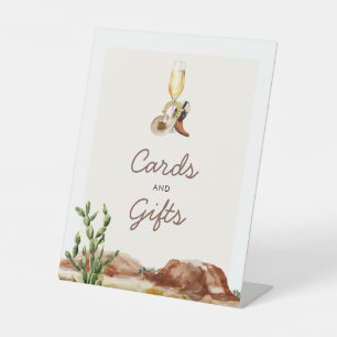 Expositor En L Tarjetas y regalos rústicos Ducha de novias